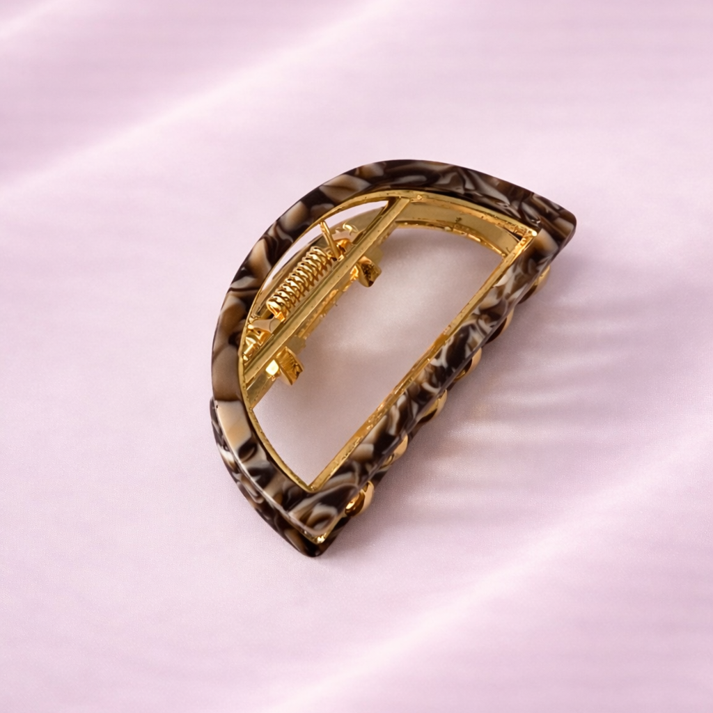 Skřipec do vlasů MINYA hnědý3